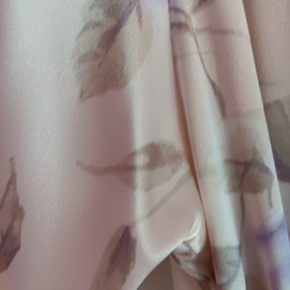 JONES OF NEW YORK Women's Vintage SHORT PALE PINK FLORAL KIMONO ROBE - Picture 3 of 7